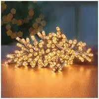Premier 100 Timelights Battery Operated 10m Clear Cable Multi Action String Lights - Vintage Gold