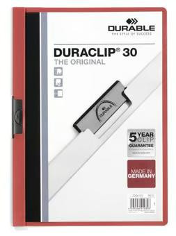 Durable Duraclip DUPG2200-03.25 Plastic File - Red