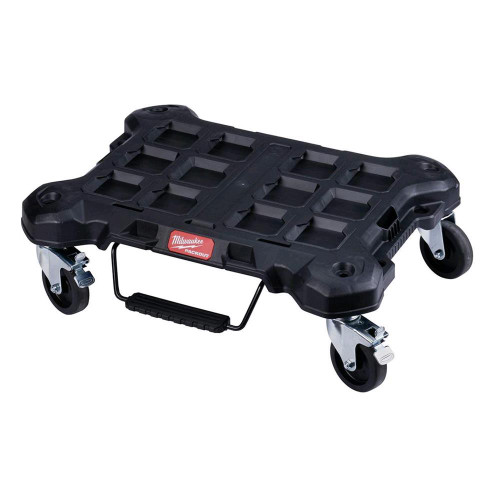 Milwaukee Black Polymer Packout Flat Trolley, 250 lb Capacity, 4 Casters