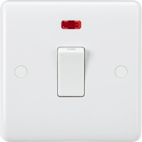 Knightsbridge 20A 1G DP Switch with Neon and Flex Outlet from Base