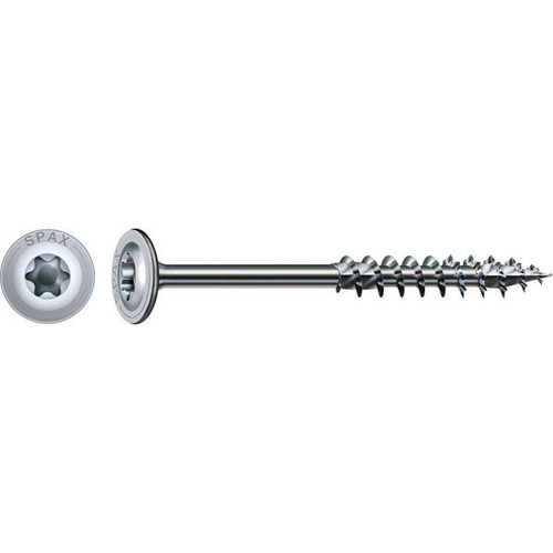 SPAX Wirox Wood Screw Flat Head 6.0 x 60 VG Torx 30 Silver