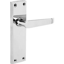 Designer Levers - Victorian Straight Lever Door Handles - Polished Chrome - 1 Pair - Latch Door Handle