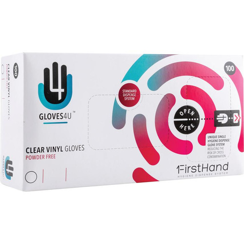 Gloves4u Powder Free Vinyl Gloves - Clear - Large (1 Box of 100)