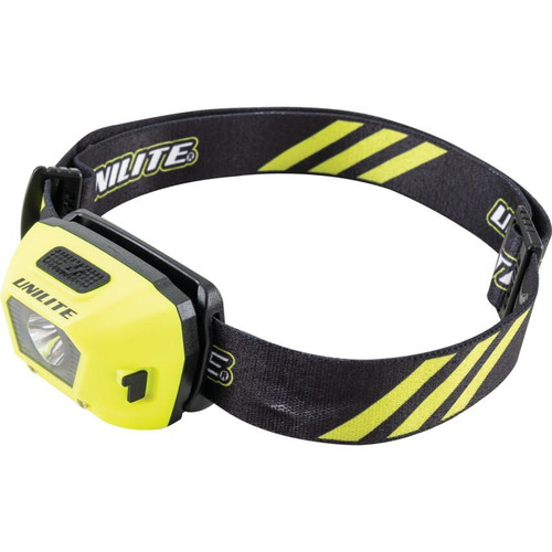 Unilite HL-4R Prosafe Hi Vis Yellow Helmet Mountable USB Rechargeable LED Headlight Torch