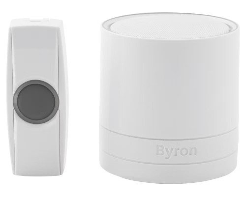 Byron DBY-24111 Wireless Door Chime White Set 200m