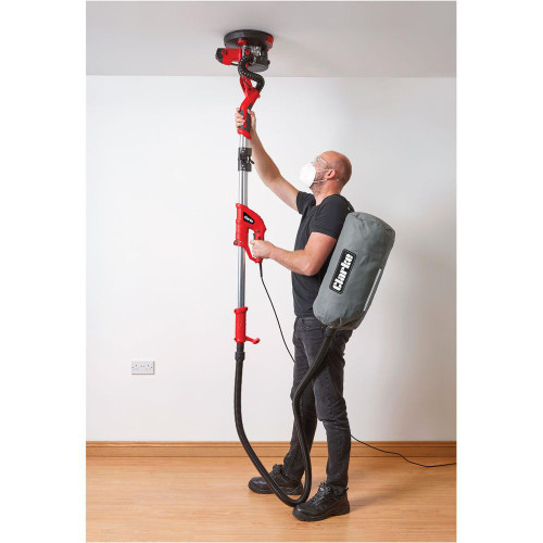 Clarke DWS225LR 225mm Foldable Long Reach Drywall Sander (110v) with Accessories