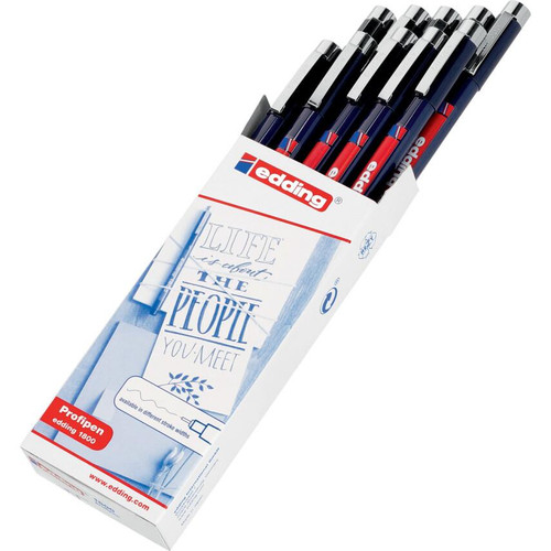 Edding 1800 Profipen Technical Drawing Pen 0.1mm Tip Black [Pack 10]