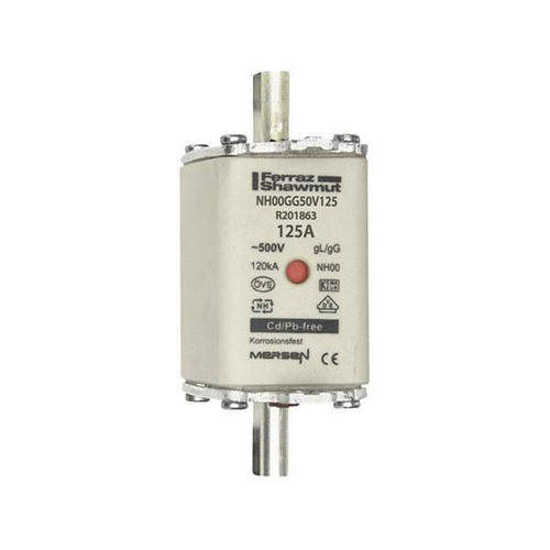 Mersen NH-ZERO Fuse Insert NH00GG50V125 125A, Size 00, AC500V
