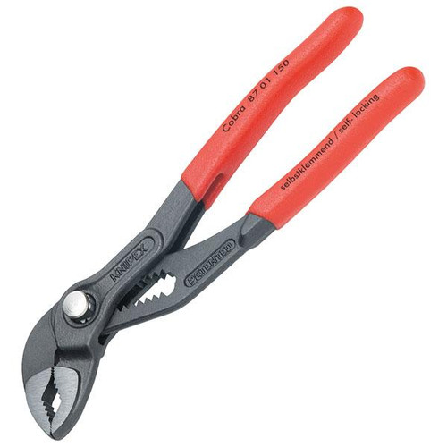 Knipex Cobra 150mm Water Pump Pliers with Non-Slip Handle - Grey