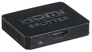 Dynamode 4K Pocket Sized 2 Port HDMI Intelligent Splitter, 1 Source to 2 Displays - USB Powered With Remote Control (Black)