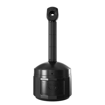 Justrite 26800D High Density Polyethylene (HDPE) Cease-Fire Cigarette Butt Receptacle, Deco Black