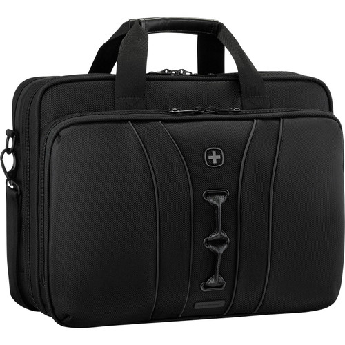 WENGER Legacy Laptop Bag Notebook Briefcase Organizer Women Men Office Business Travel College, black, 16"