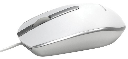 Accuratus M100 MAC USB Type C - USB Type C Wired Full Size Slim Apple Mac Mouse with Silver and Matt White Tactile Case