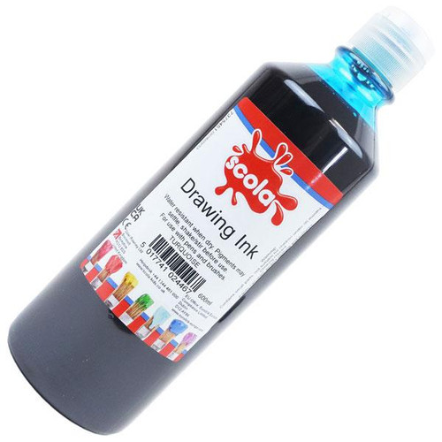 Scola Drawing Ink, 600ml Bottle, Lemon