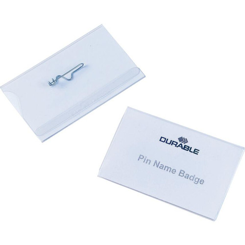 Durable 814819 - Pin Name Badge 40x75mm 8148 (PK100)