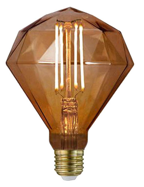 TIME LED 4w COB Antik Diamond LED Filament E27 Lamp - Gold
