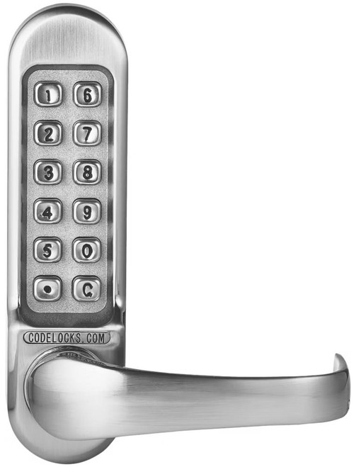 Codelocks 0510 SS CL510 Tubular Mortice Latch Mechanical Lock, PVD Stainless Steel