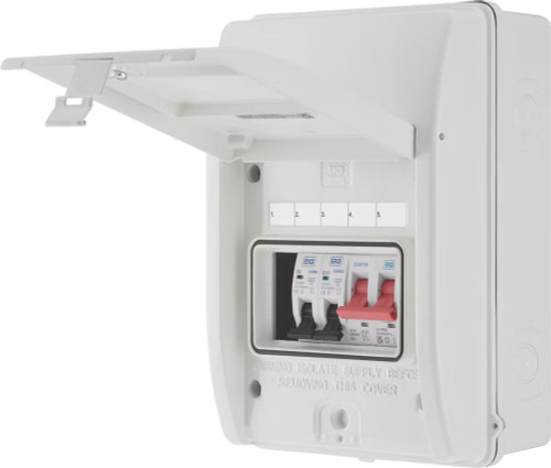 CFGAR2-01 Garage Kit - 5 Mod IP65, 100A Main Switch, 6A + 16A MCB