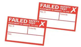 Kewtech Fail Labels 250 Pack