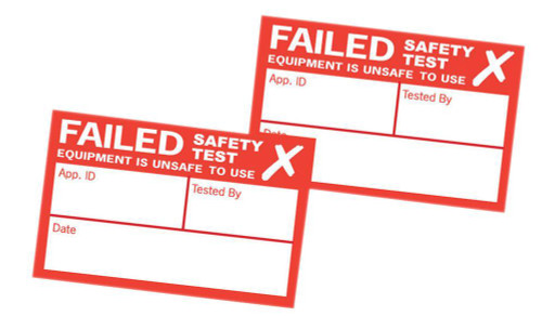 Kewtech Fail Labels 250 Pack