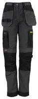 DEWALT Roseville Women's Slim Fit Work Trouser, Pro-Stretch Fabric, Holster and Cargo Pockets, Grey/Black, W10/L29