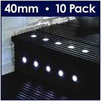 MiniSun 40mm Cool White LED Round Decking/Kitchen Plinth Lights Kit
