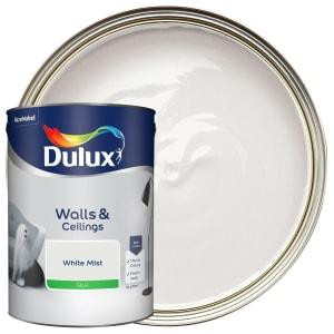 Dulux Silk Emulsion Paint For Walls And Ceilings - White Mist 5L