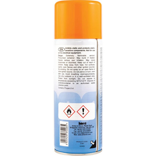 Ambersil 31561 Anti-Static Spray, 400 ml