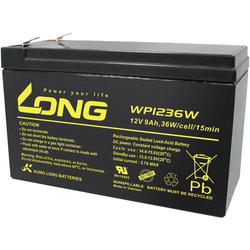 LONG WP1236W Lead Battery 12V 9Ah AGM