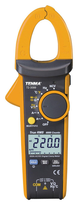 TENMA True RMS Clamp Meter - 600A AC / 750V DC