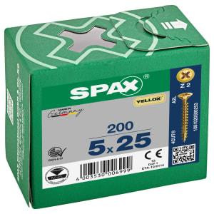 SPAX Universal Screws, 5.0 x 25 mm, 200 pieces