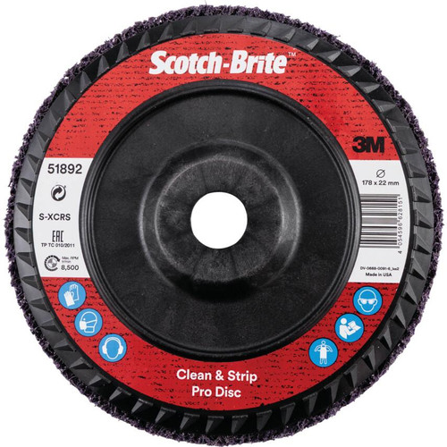 Scotch-Brite Clean and Strip XT Pro Disc XO-RD, 178 mm x 22 mm, S XCRS, Purple