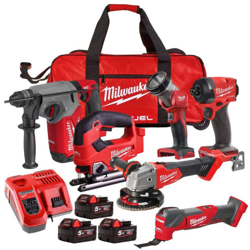 Milwaukee M18FPP6L3-503B 18V Cordless Brushless 6 Piece Tool Kit