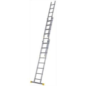 Werner Aluminium Triple Section Extension Ladder Box Section 1.89m