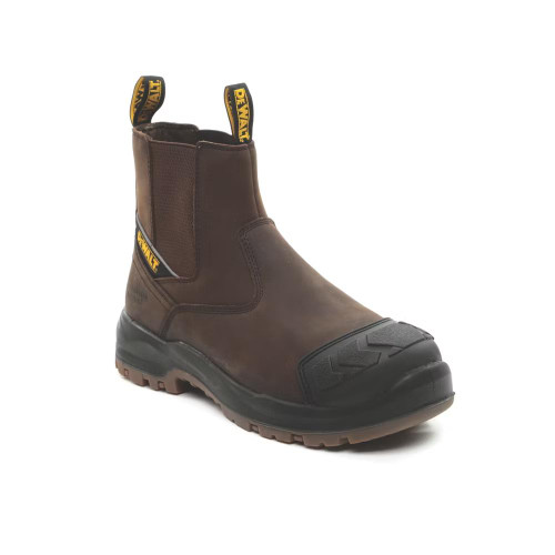 DEWALT East Haven Men's Water Resistant, Leather, Slip On, Dealer Safety Work Boots, Brown UK11