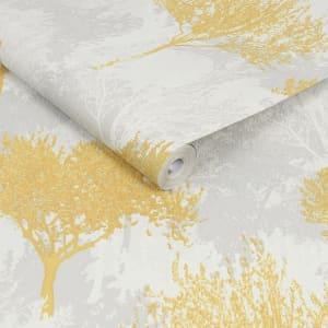 Superfresco Easy Birch Forest Mustard Wallpaper