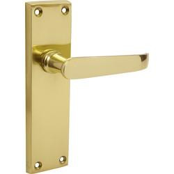 Designer Levers - Victorian Straight Lever Door Handles - Antique Brass - 1 Pair - Latch Door Handle - Interior Use - Long Latch