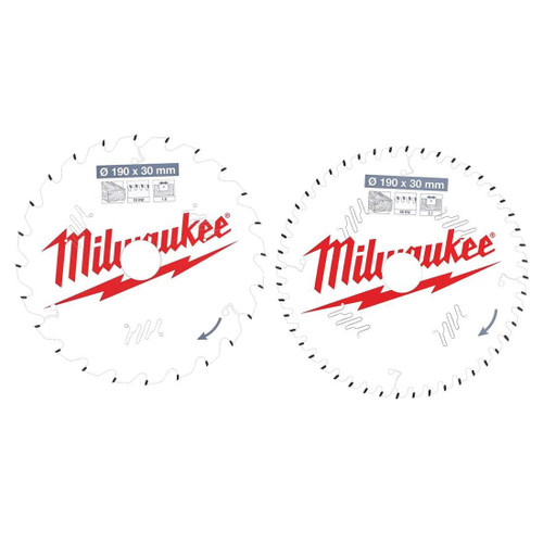 MILWAUKEE Blade 190 x 30 mm Twin Pack (2) - 4932479574
