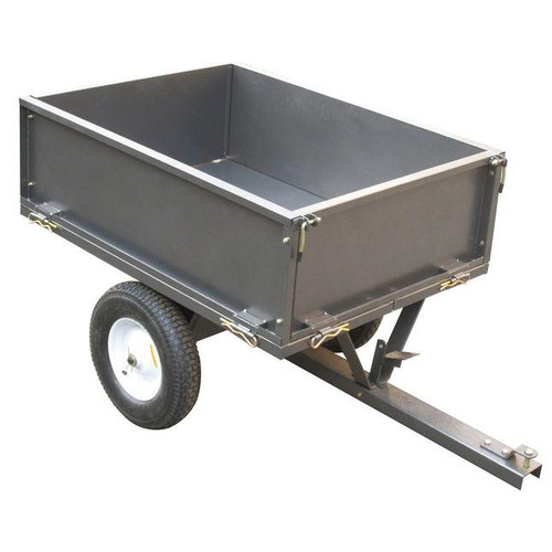 The Handy 225kg Towed Trailer - Folding Sides, Tipping Capability, Pneumatic Tyres, Durable & Universal Hitch Pin - 2 Year Guarantee