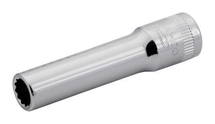 Bahco A6800DZ-7/16 1/4-Inch Bi-Hex Deep Length Socket, Silver, 7/16-Inch