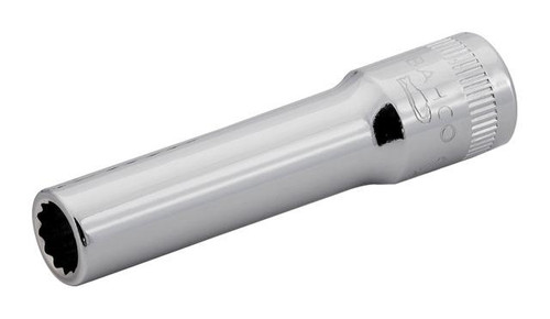 Bahco A6800DZ-7/16 1/4-Inch Bi-Hex Deep Length Socket, Silver, 7/16-Inch