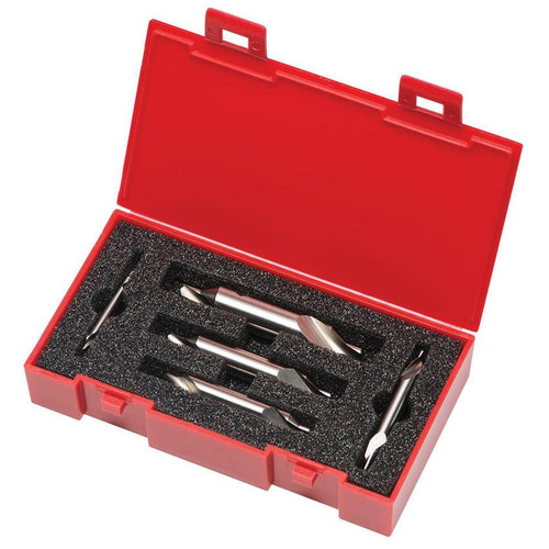 Dormer A296200 Series A296 No.200 5-PCE HSS Centre Drill Set with Plastic Case