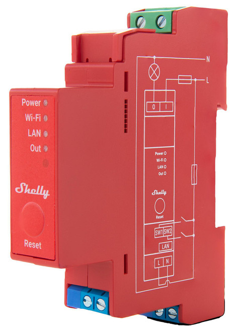 Shelly Pro 1PM - Wi-Fi Bluetooth Smart Relay Switch