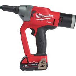 Milwaukee M18 ONEFPRT Fuel 18v Cordless Brushless Rivet Gun 2 x 2ah Li-ion
