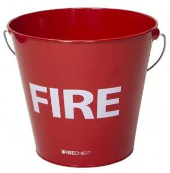 Firechief MFB1 Metal Fire Bucket, Red