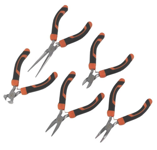 Magnusson PL114 - Set of 5 Mini Tongs Black and Orange