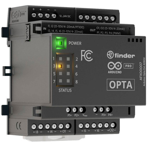 Arduino Pro Opta Ext D1608S [AFX00006] - Expansion Module with 16 Voltage Inputs & 8 Solid State Relays (24VDC 2A)