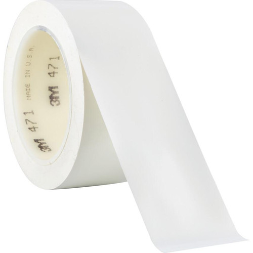 3M 471 Vinyl Tape, 50 mm x 33 m, White, Pack of 1