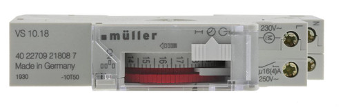 1 Channel Analogue DIN Rail Time Switch Measures Minutes, 230 V ac