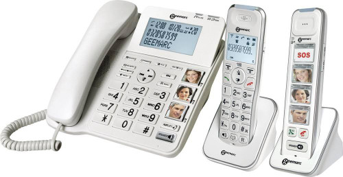 Geemarc Senior Pack - Reinforced Landline Phone with Additional Handsets